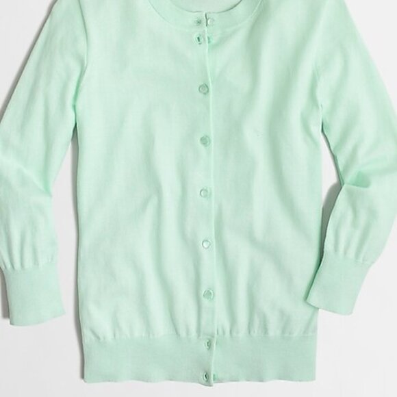J. Crew Clare Cardigan Sweater 3/4 Sleeves - Sea Spray: Small - Picture 2 of 8